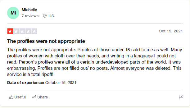 a screenshot that shows a bad review about blastup on trustpilot